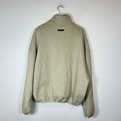 Essentials Beige Fleece Track Jacket Size L