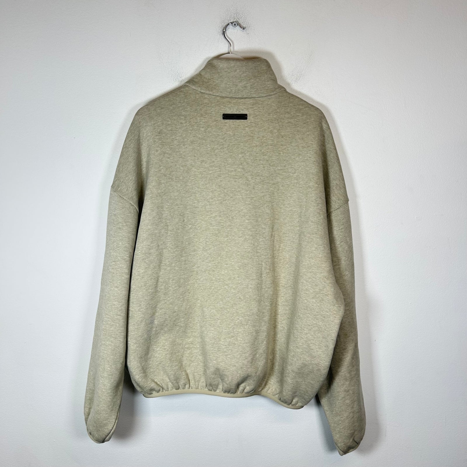 Essentials Beige Fleece Track Jacket Size L