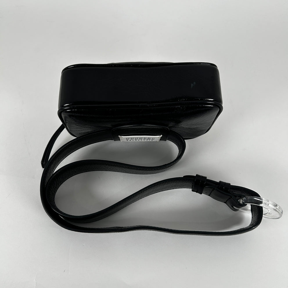 Maison Margiela Black 'Glam Slam' Patent Leather Bag