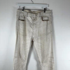 Rick Owens DRKSHDW 'White Wax' Acrylic Painted Detroit Jeans