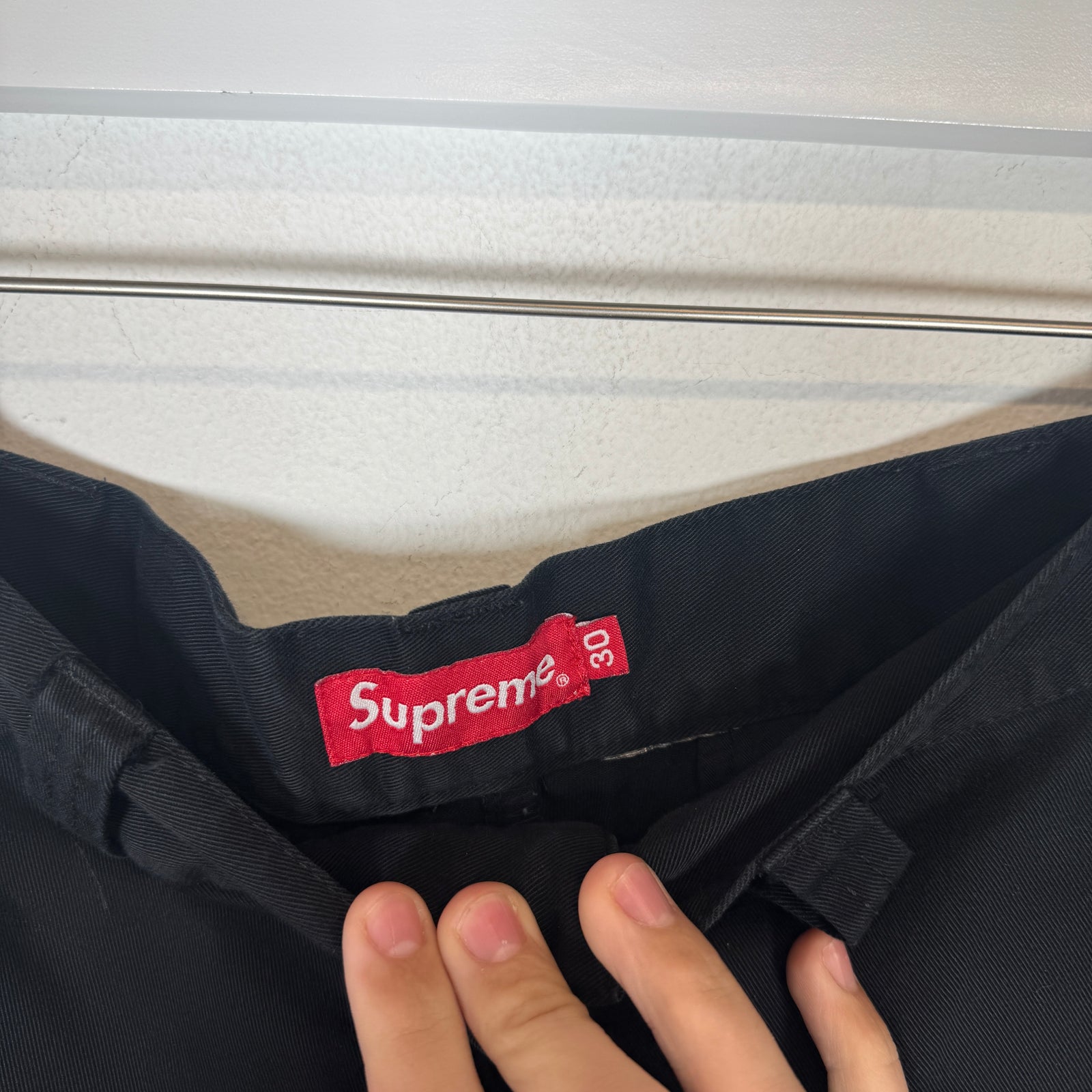 Supreme Black Iggy Pop Work Shorts Size 30