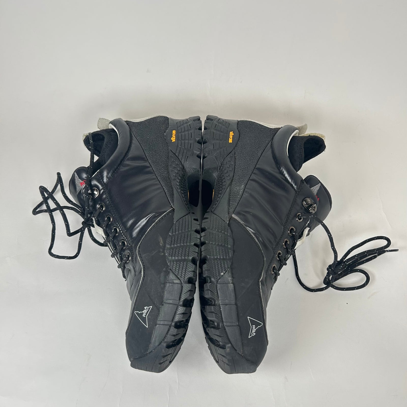 ROA Black Patent Leather Low Hiking Boot Size 9