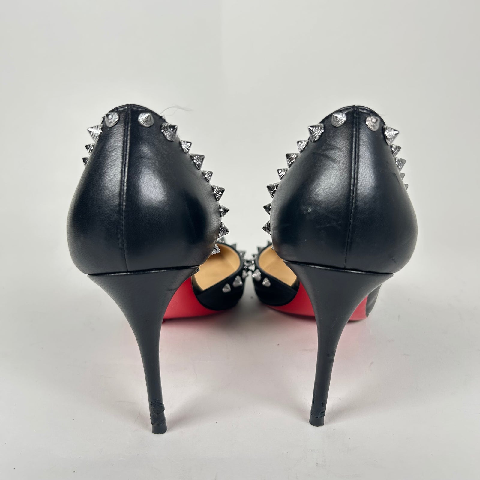 Christian Louboutin Black Spiked Heels Size 36.5