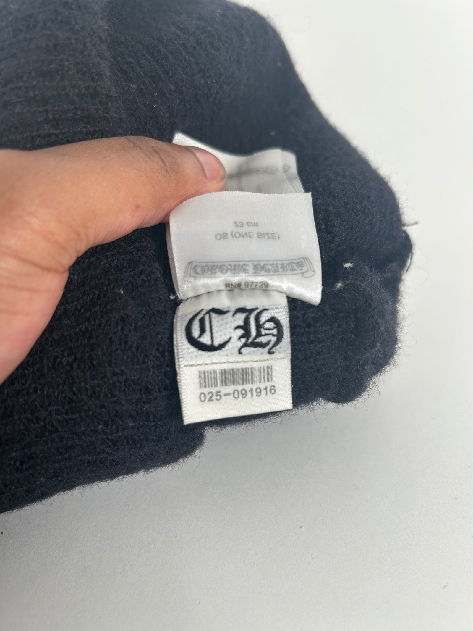 Chrome Hearts Black Scroll Logo Beanie