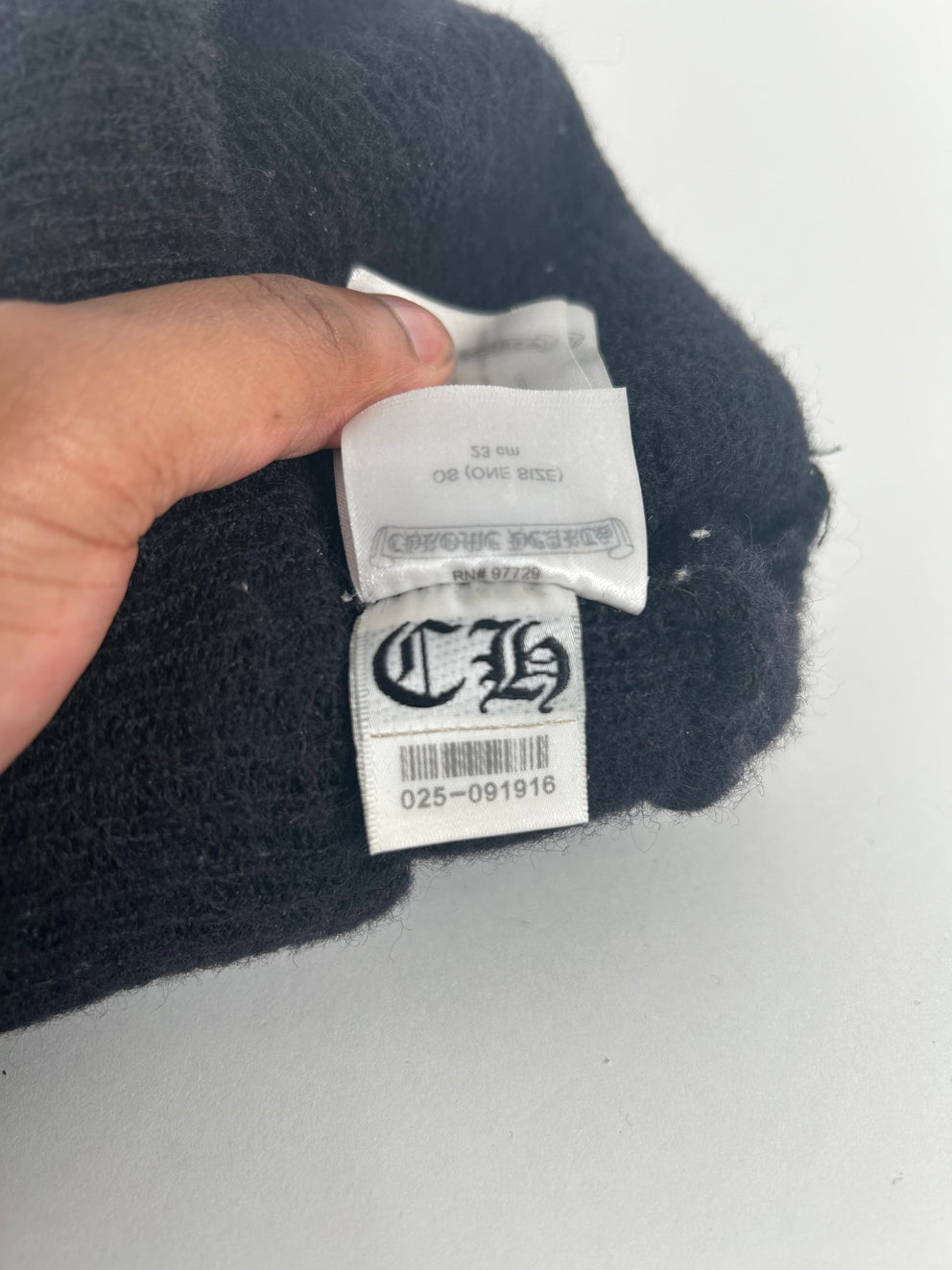 Chrome Hearts Black Scroll Logo Beanie