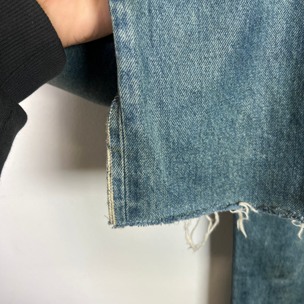 Balenciaga FW22 Lightwash Waxed Super Fitted Jeans