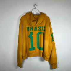 HMDD Rio Gold Brazil Zip-Up Hoodie Size L