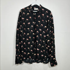 Saint Laurent Flamingo Button Up Shirt Size L
