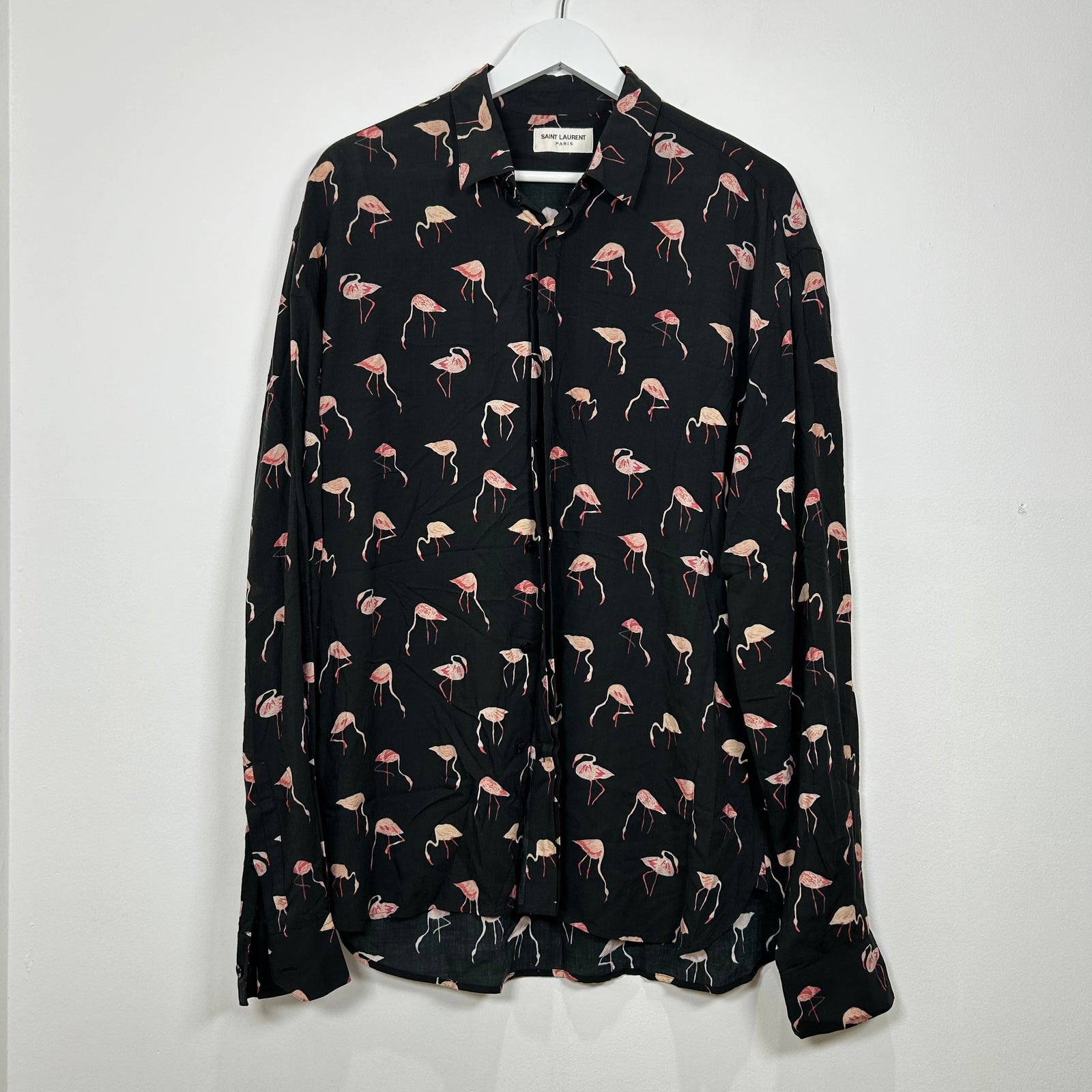 Saint Laurent Flamingo Button Up Shirt Size L