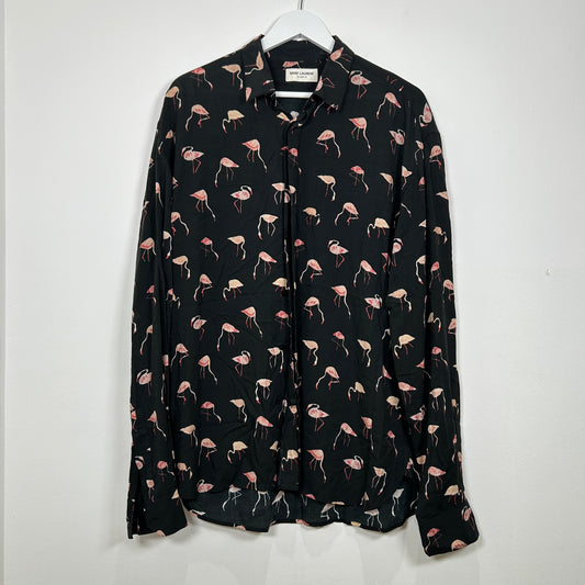 Saint Laurent Flamingo Button Up Shirt Size L