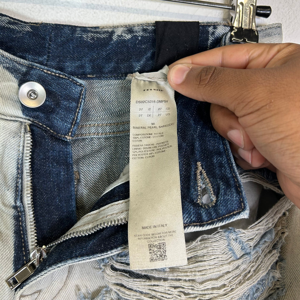 Rick Owens DRKSHDW Shredded Detroit Cut Denim Jeans