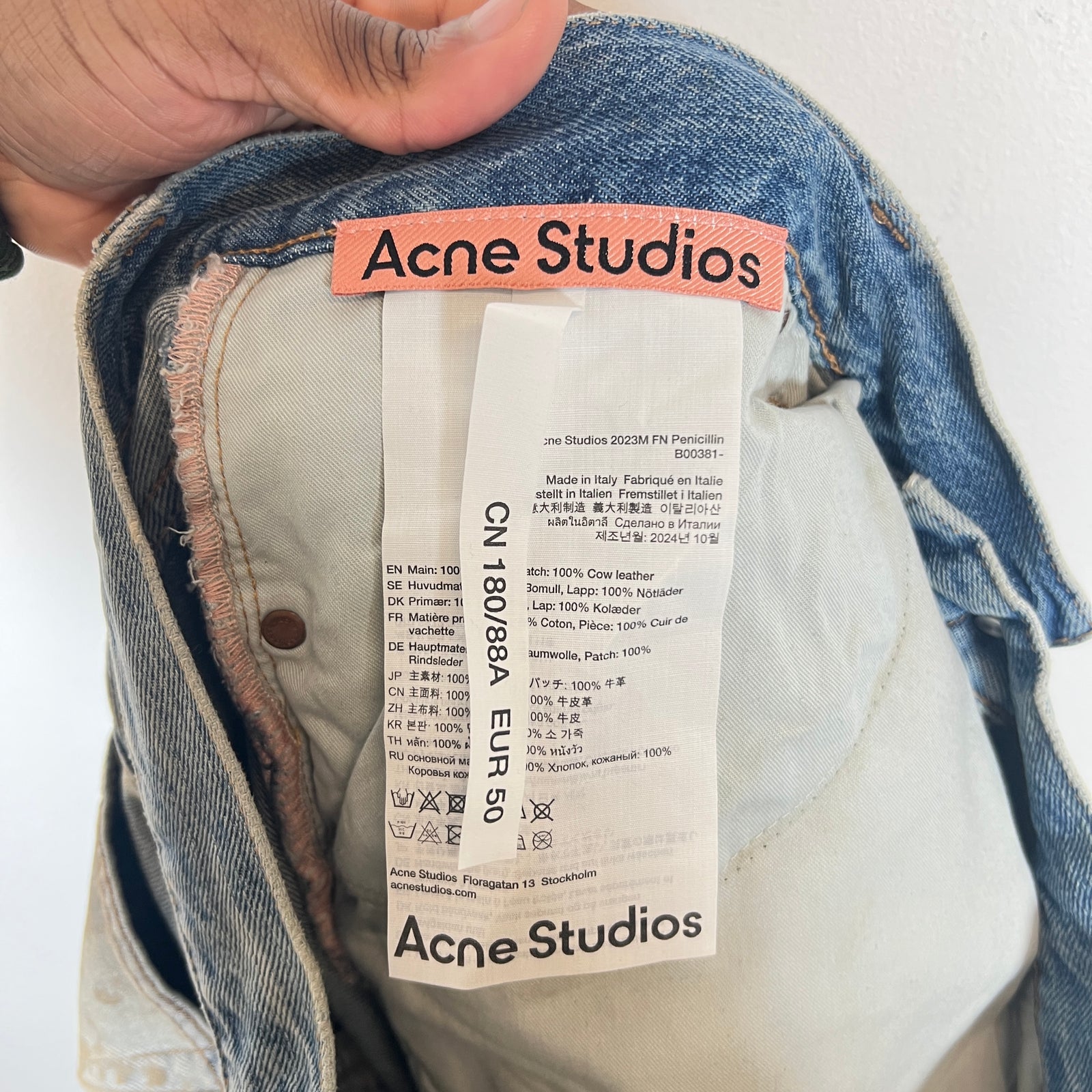 Acne Studios Mudwash 2023M Baggy Jeans Size 34