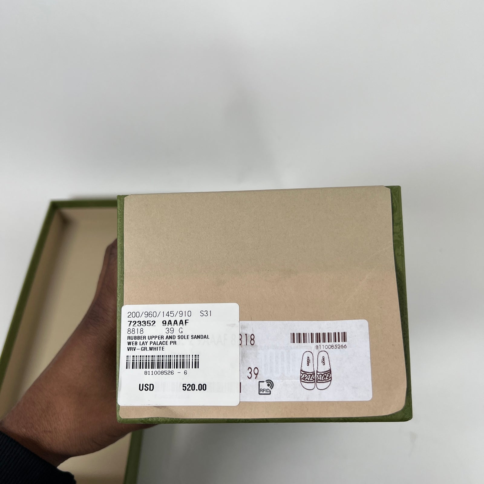 Gucci x Palace Black Slides Size 39