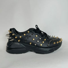 Gucci Black Studded Rhyton Sneaker Size 9.5