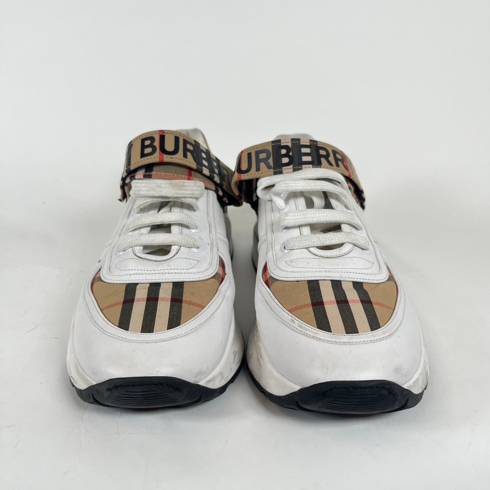Burberry Beige Check Ronnie Low Sneaker Size 44