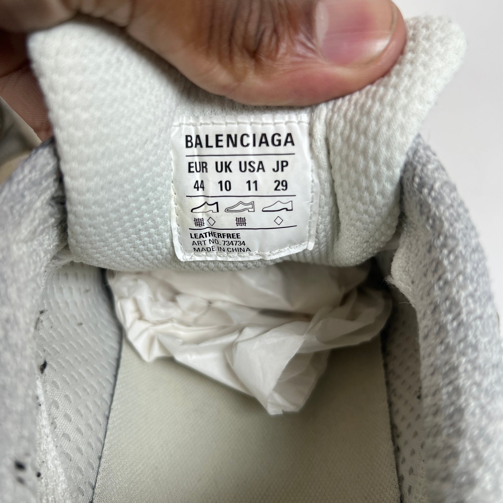 Balenciaga Eggshell 3XL Sneaker Size 44
