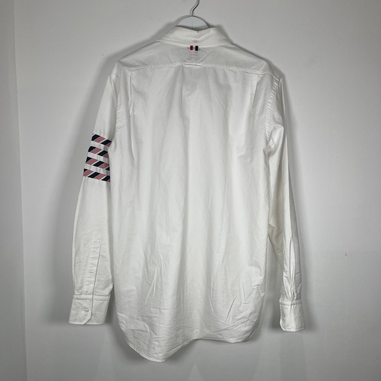 Thom Browne Wovern 4 Bar White Shirt Size 5