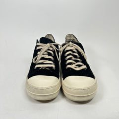 Rick Owens DrkShdw Black Corduroy Low Top Ramones Size 41