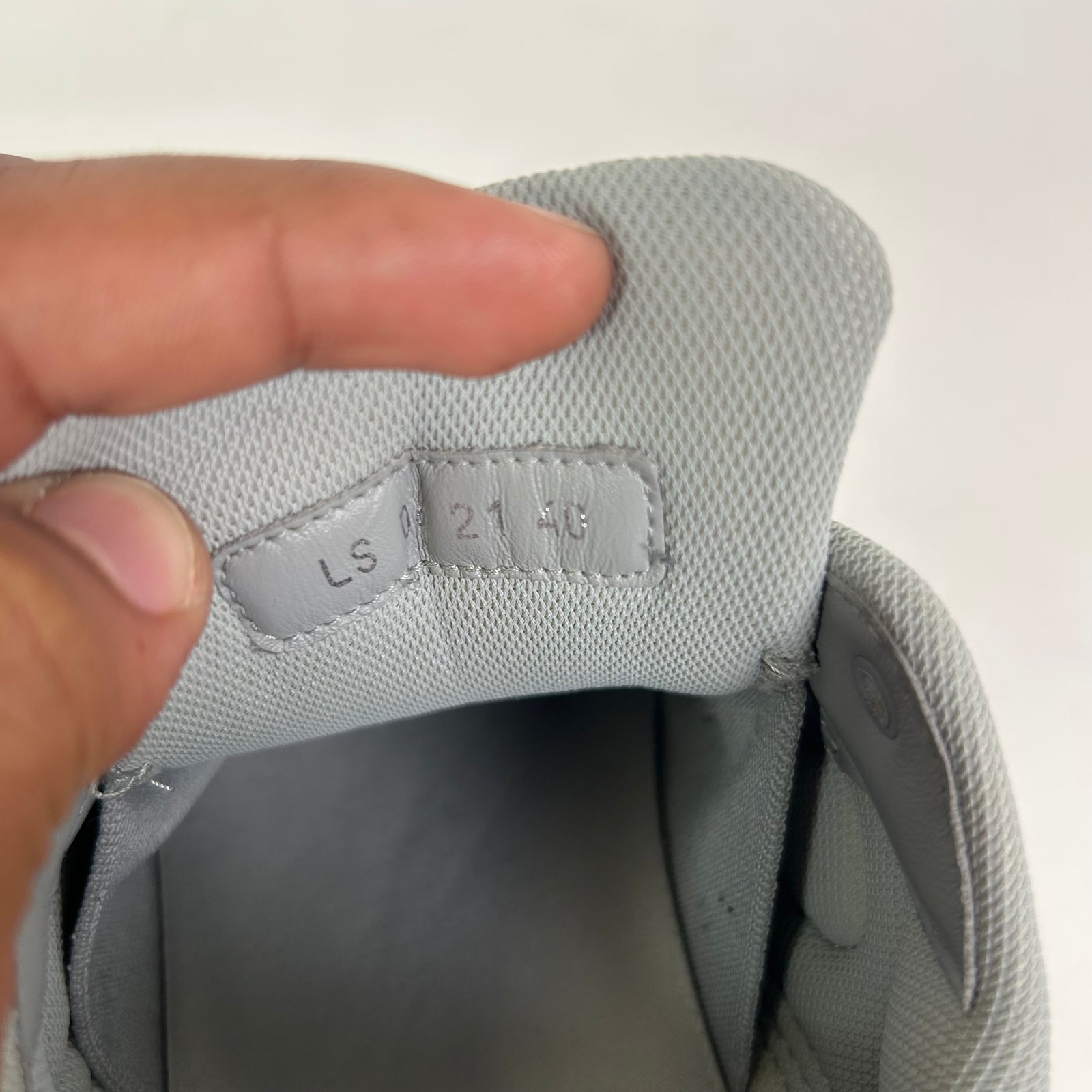 Dior B30 Grey/White Technical Mesh Sneaker Size 40