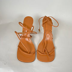Bottega Veneta Beige Leather Sandals Size 40
