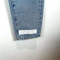 Off-White Striped Net Logo Jeans
