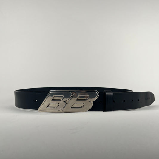 Balenciaga Black 'BB' Logo Belt