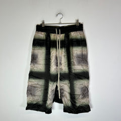 Rick Owens EDFU SS23 Plaid Silk Shorts