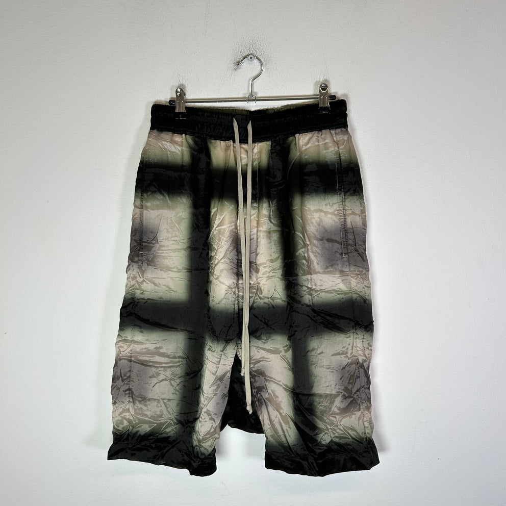 Rick Owens EDFU SS23 Plaid Silk Shorts