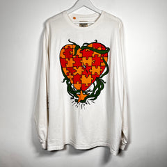 Gallery Dept White Heart Puzzle LS Tee Size XL