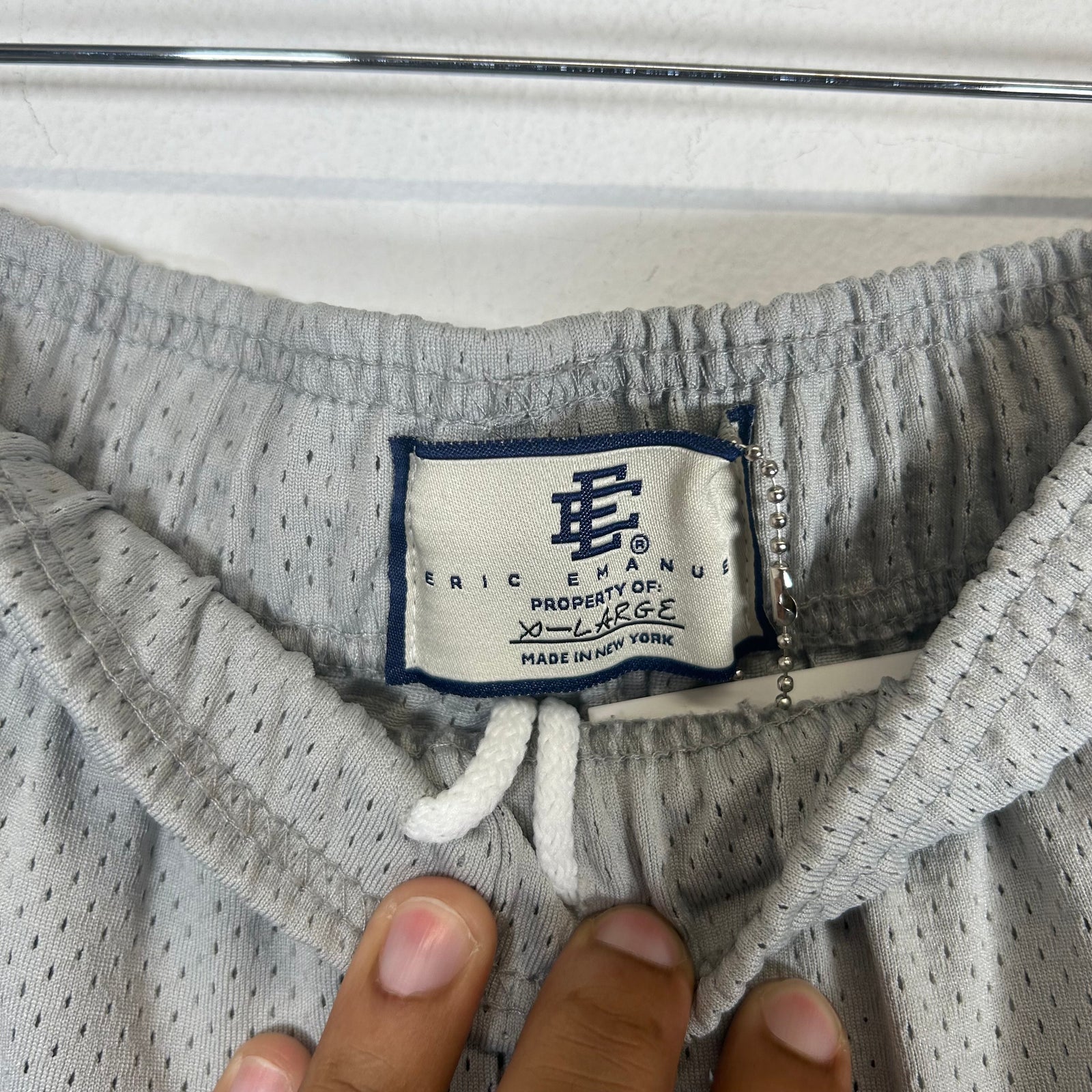 Eric Emanuel Grey Bolt Shorts Size XL