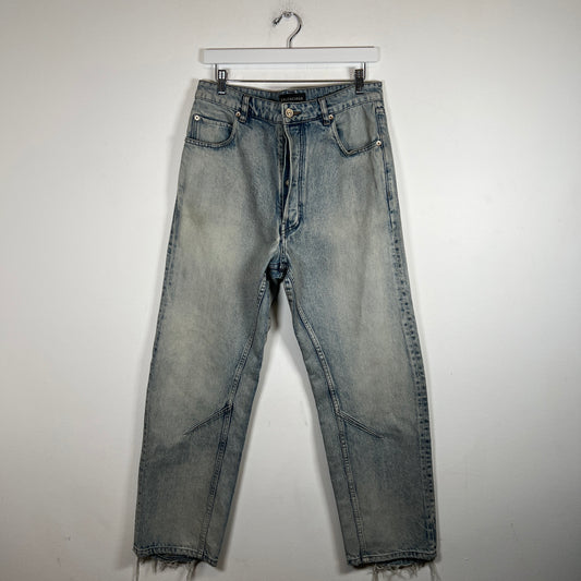 Balenciaga Lightwash Baggy Denim Jeans Size 32