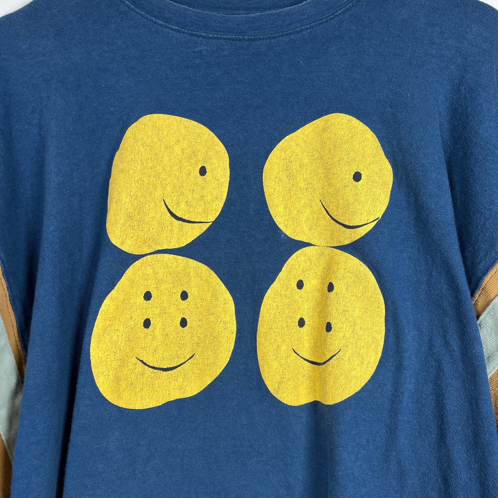Kapital Navy Smiley Football Jersey Tee Size M