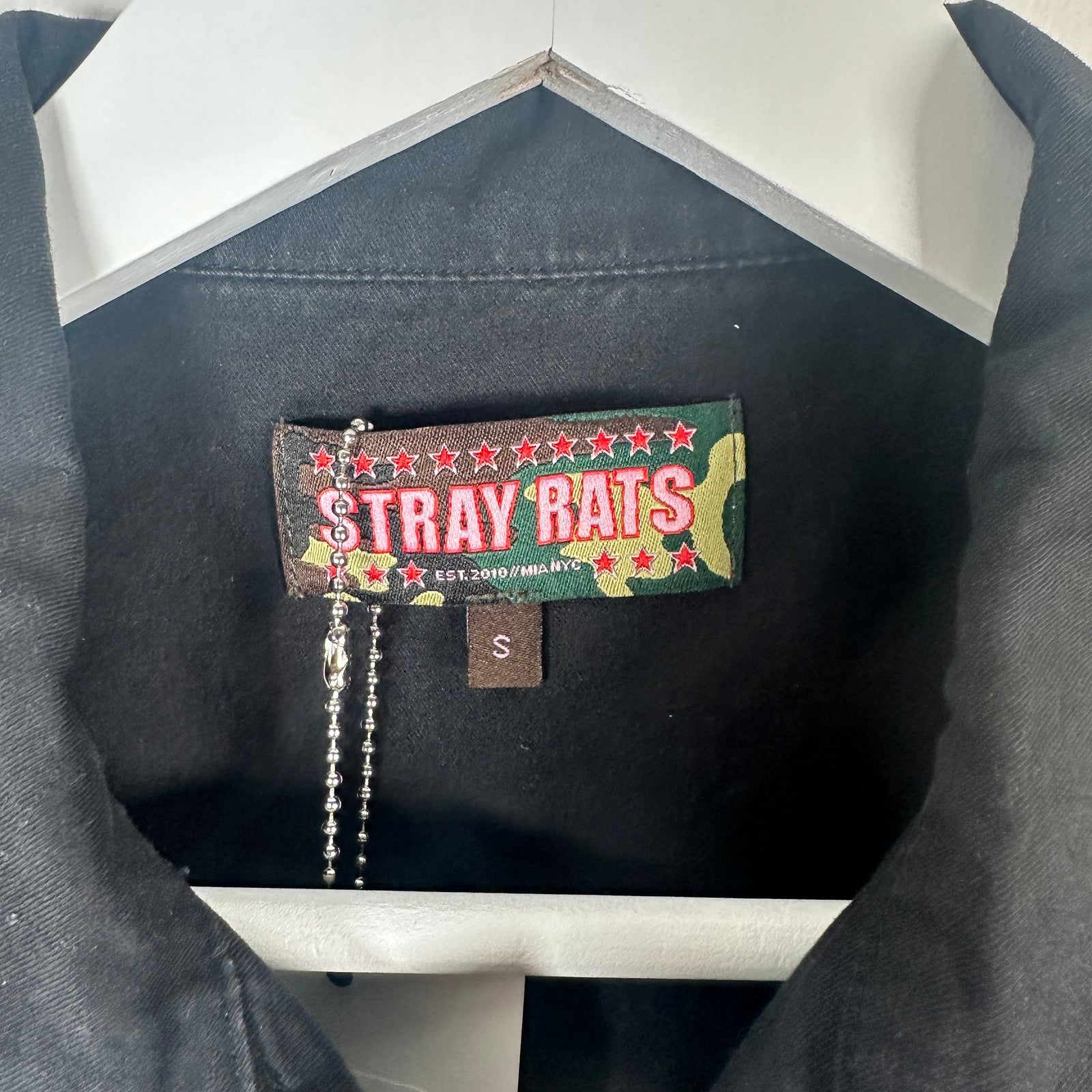 Stray Rats 'Sonic' Button Up Work Shirt Size S