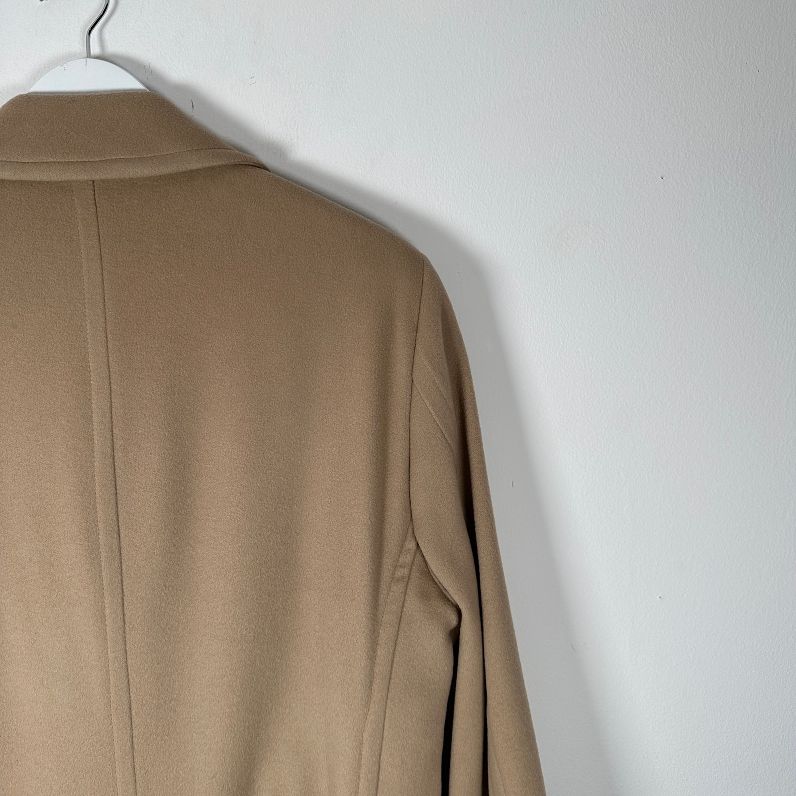 Burberry Cashmere Light Khaki Trench Coat Size M