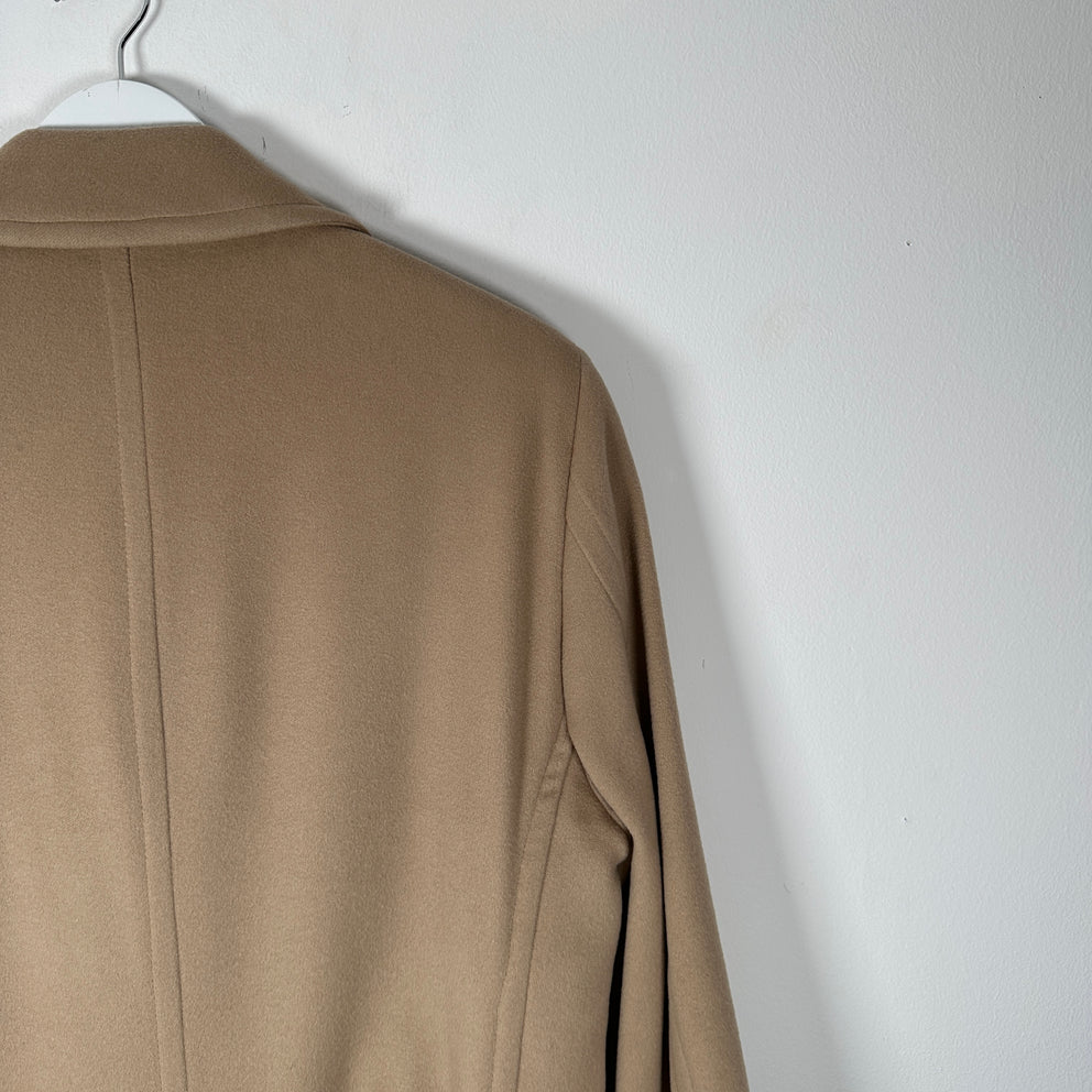 Burberry Cashmere Light Khaki Trench Coat Size M