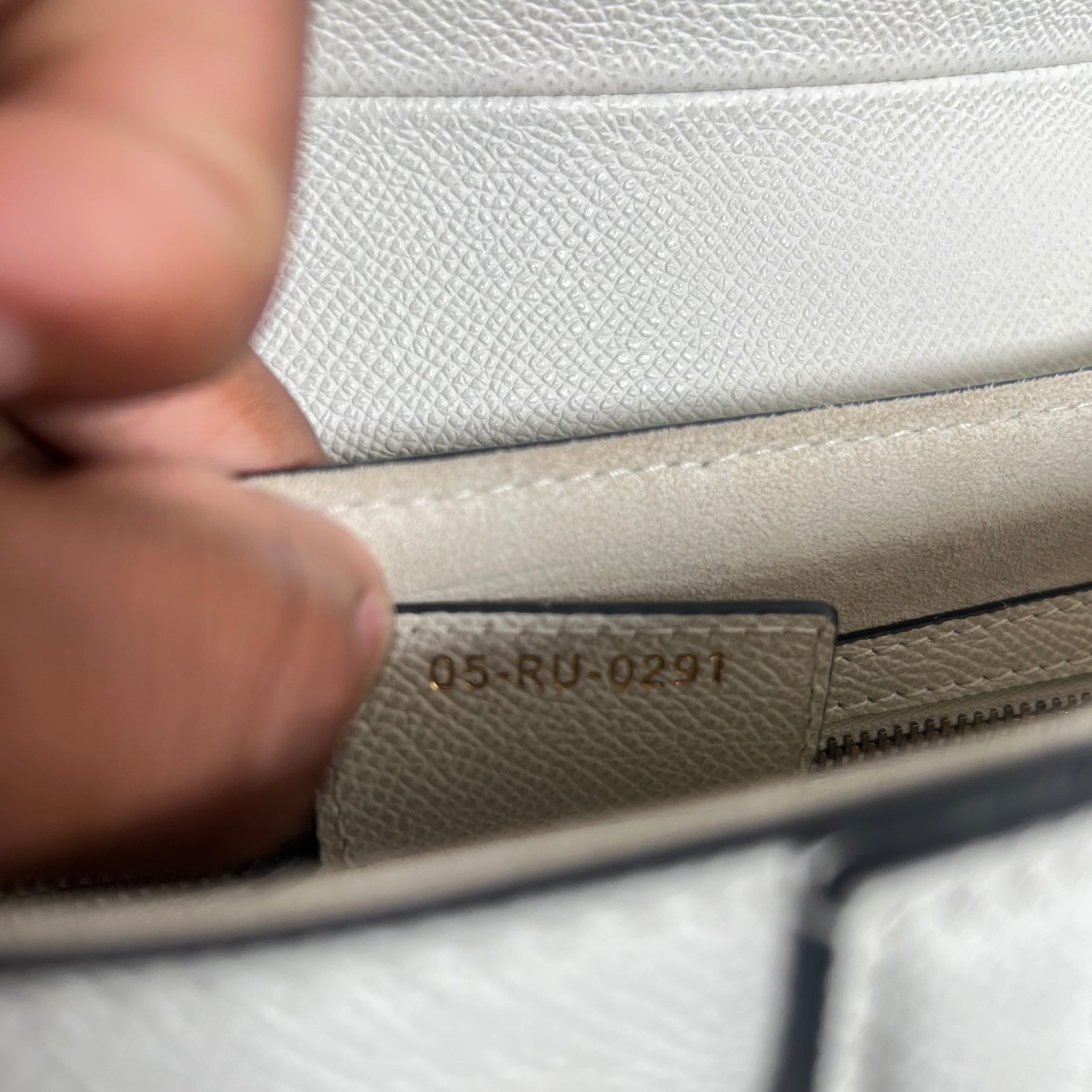 Dior Latte Grained Calfskin Medium Saddle Bag