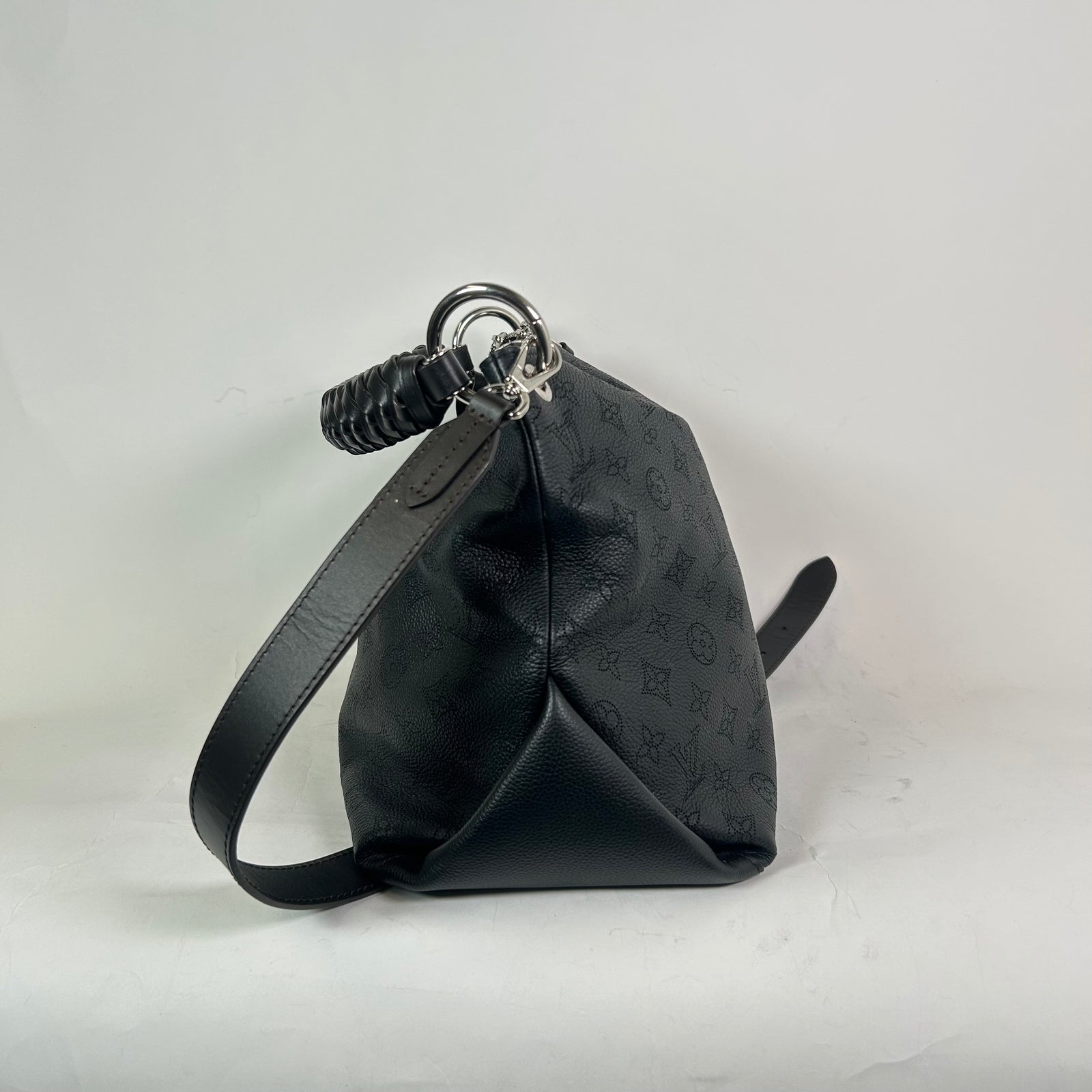 Louis Vuitton Black Beaubourg Mahina Hobo MM Bag