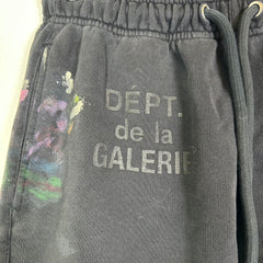 Gallery Dept x Lanvin Black Paint Splatter Sweatpants Size XS