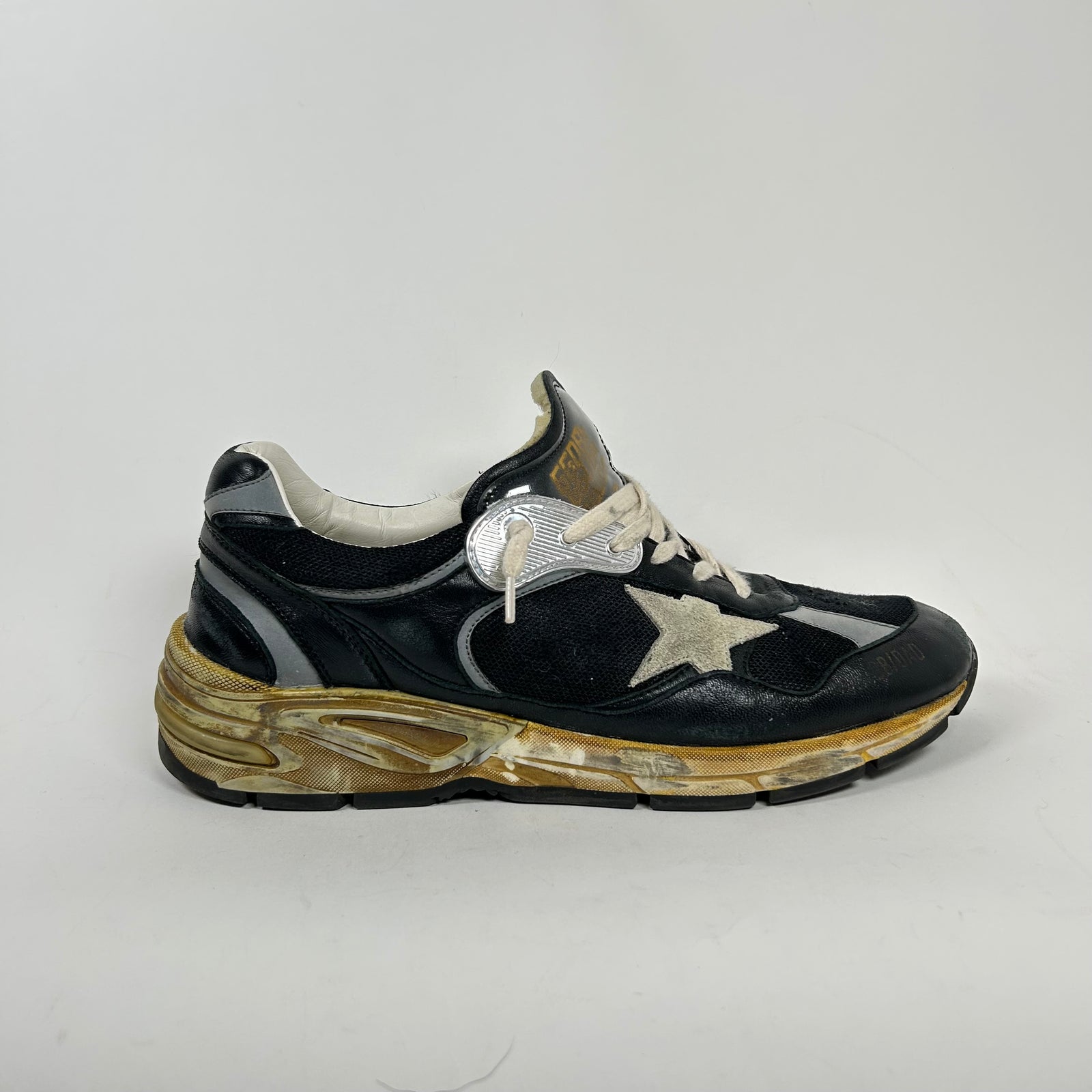 Golden Goose Black Dad Star Sneakers Size 11