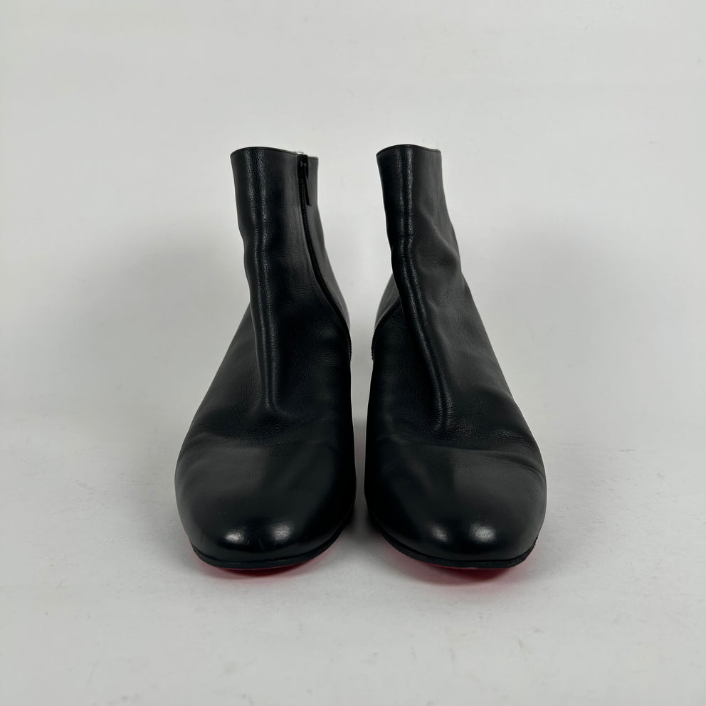 Christian Louboutin Black Leather Turela Boot Size 9