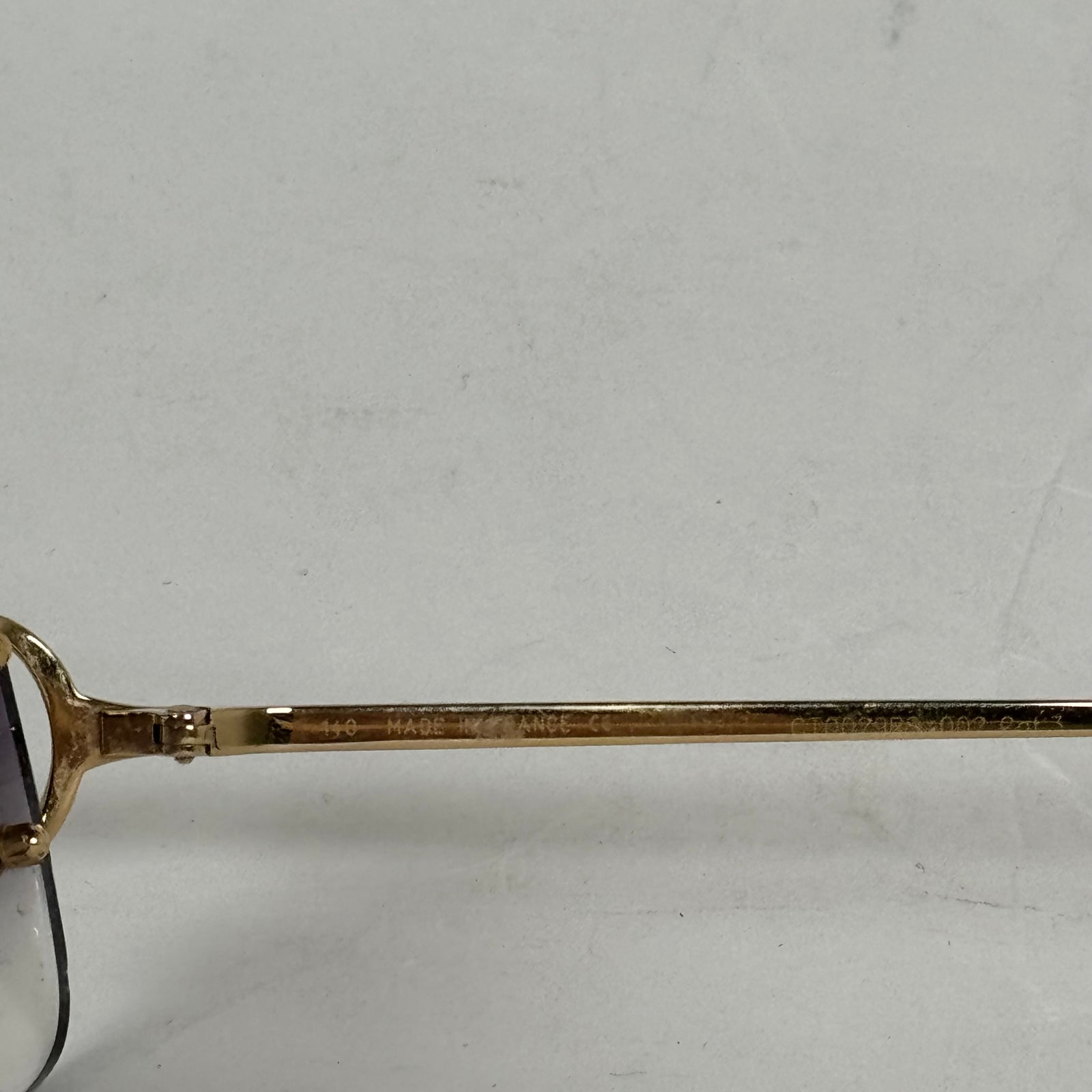 Cartier Big C Fluorescent Gold Wire Frame Glasses