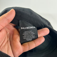 Balenciaga Black Mastercard Logo Cap Size L