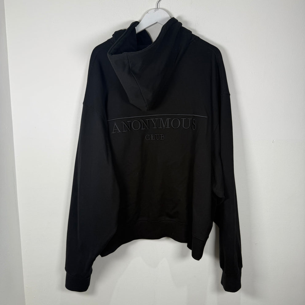 Anonymous Club Oversized Black Hoodie Size S