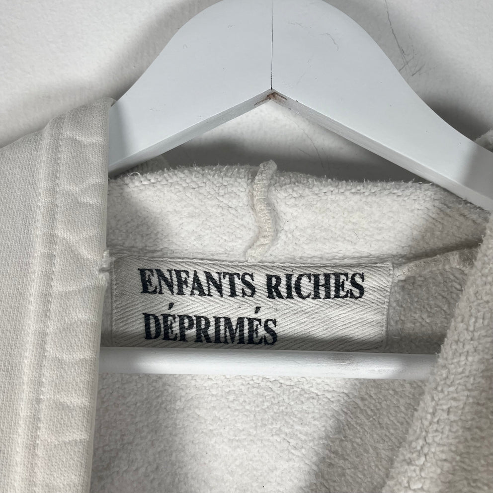 Enfant Riches Deprimes SS18 Valet Slip 'Indicates Damage' White Hoodie Size XL