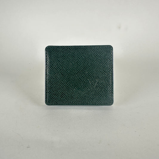 Louis Vuitton Green Leather Coin Case