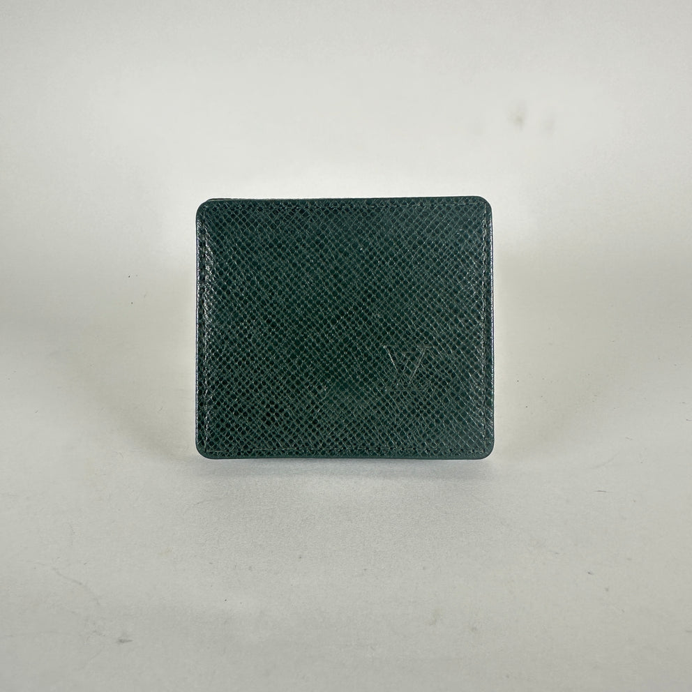 Louis Vuitton Green Leather Coin Case