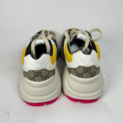 Gucci Beige/Yellow GG Rhyton Sneaker Size GG 7.5