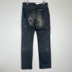 Number (N)ine AW01 "Standards" Grunge Bootcut Denim Size 3
