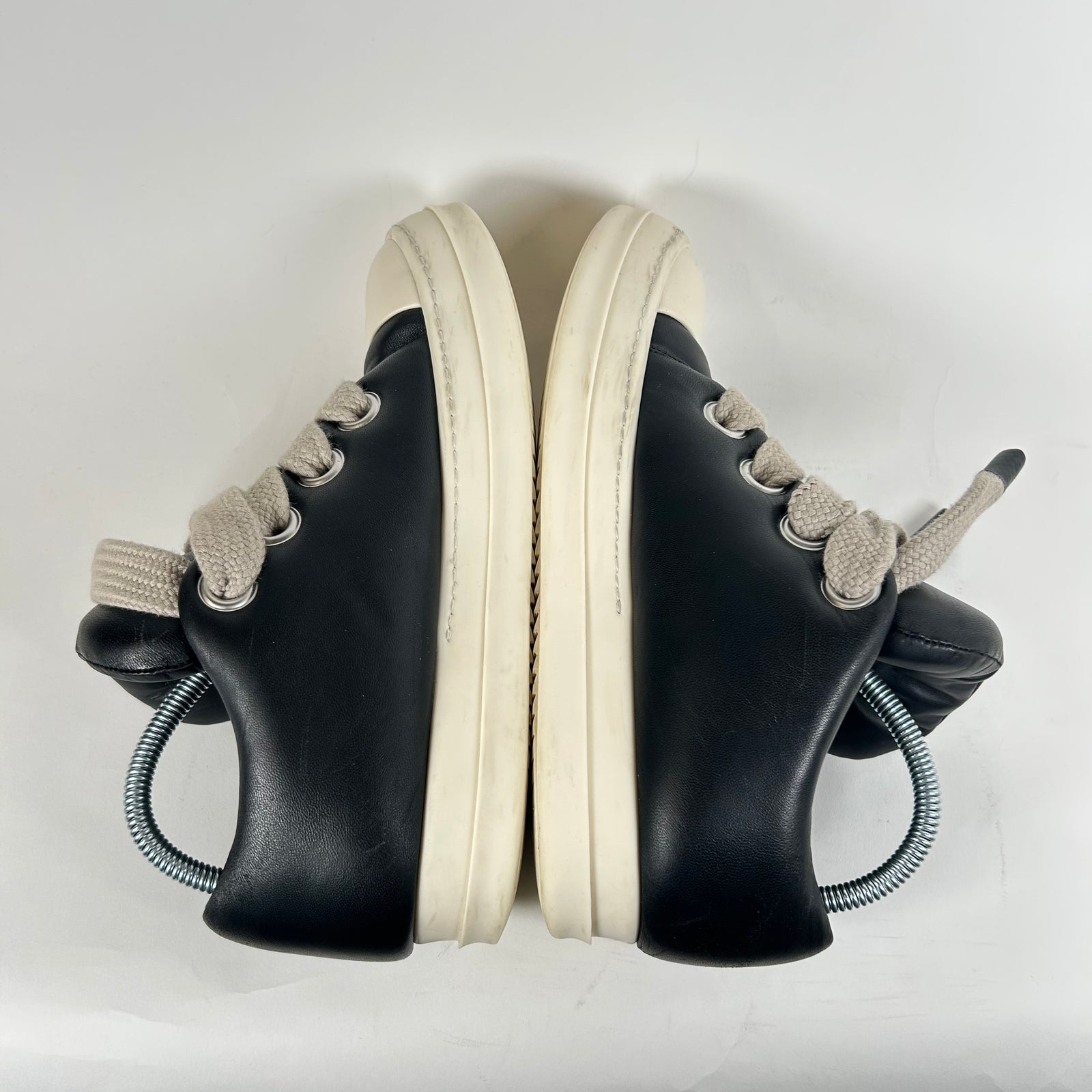 Rick Owens Black Jumbo Lace Puffer Ramones Size 41