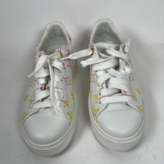 Louis Vuitton Pink/Yellow Timeout Sneakers Size 38